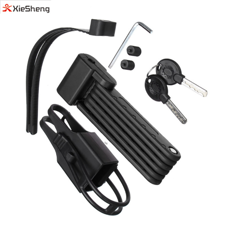 Foldable Bicycle Lock Stainless Steel Motorcycle MTB Road Bike Lock Folding Anti-theft Security Cable Lock for Bikes