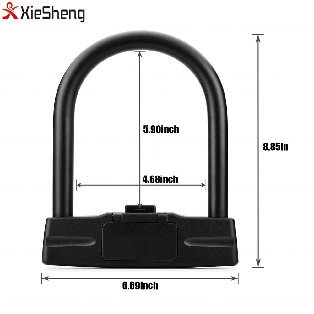 Bicycle U Lock Heavy Duty Bike Scooter Motorcycles Combination Lock Bicycle Large Code Lock for Anti Theft