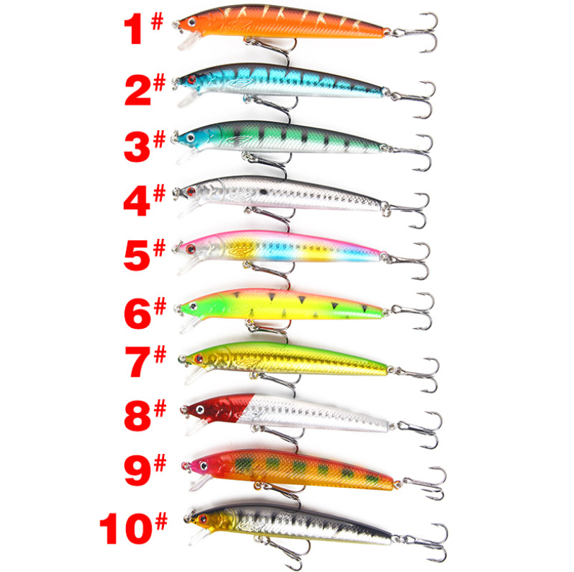 3D Eyes Minnow Fishing Lures Treble Hooks Fishing Lures Lifelike Fishing Lures