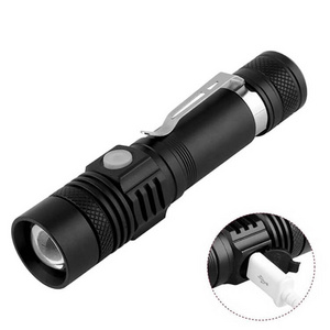 Led Flashlight Waterproof Zoomable Mini Flashlight Rechargeable USB Highlight Handy Powerful Alloy Power Tip Aluminum Camping 50