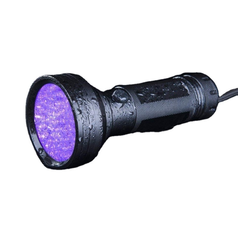 Outdoor 68 Led UV Flashlight 395NM Urine Ultraviolet Flashlight Detector Ink Maker UV Black Light 50 DC 12V 15 AA Battery 80 >12