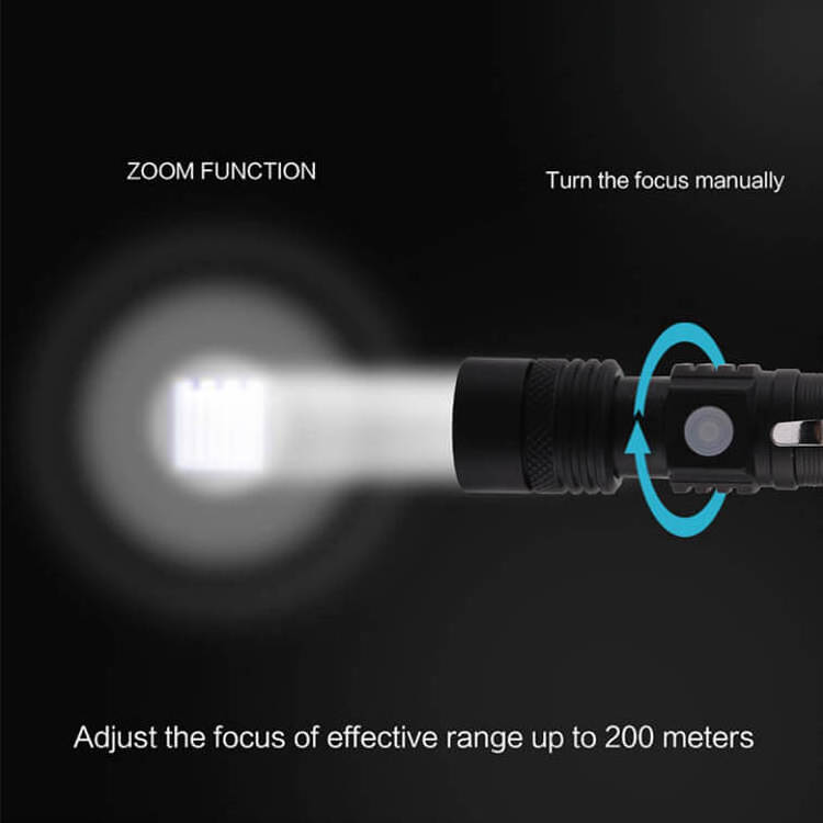 Led Flashlight Waterproof Zoomable Mini Flashlight Rechargeable USB Highlight Handy Powerful Alloy Power Tip Aluminum Camping 50