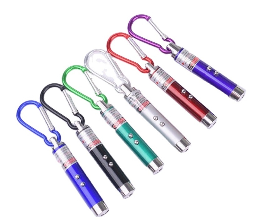 LED Flashlight Mini UV Light Key Chain Small Flashlight Rechargeable Battery 15 Aluminum Alloy 3 in 1 Multifunction 6 Color 50