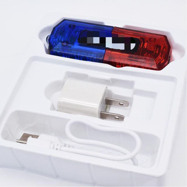 USB Recharge Red Blue Led Flashing Shoulder Warning Light For Security Protection