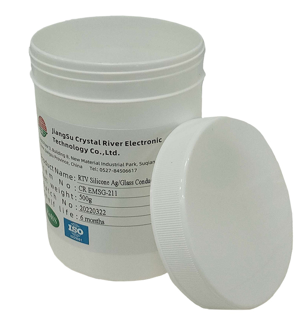 Ag/Glass Silicone Conductive Glue RTV Silver Conductive Adhesive  for Entertainment Equipment