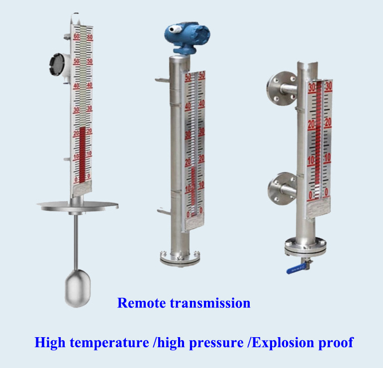 High Accuracy Side -mounted Magnetic Water Liquid Level Sensor / Transducer / Gauge / Meter / Transmitter