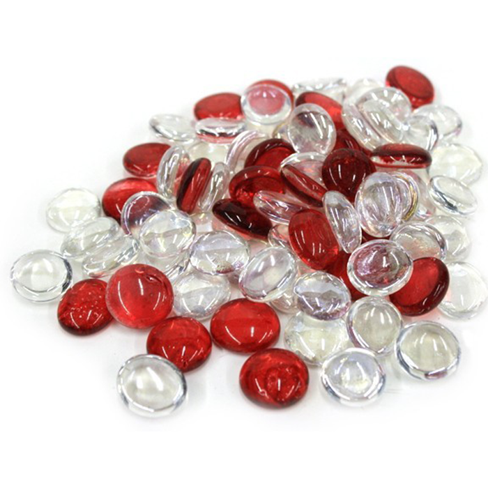 Ruby Red Glass Gems Fire Beads