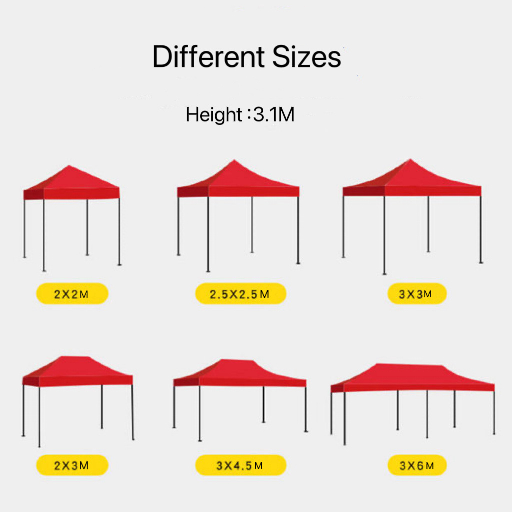 OEM Size Pop Up Exhibition Outdoor Folding Gazebo Tent for Event Trade Show Canopy Advertising Tent  Awning Trade Fair Tents