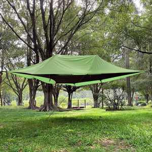 Factory customized air tent outdoor camping triangle hammock double layers with nets and waterproof tarp