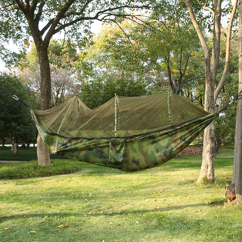 Manufacturer wholesale camo hammock with mosquito net