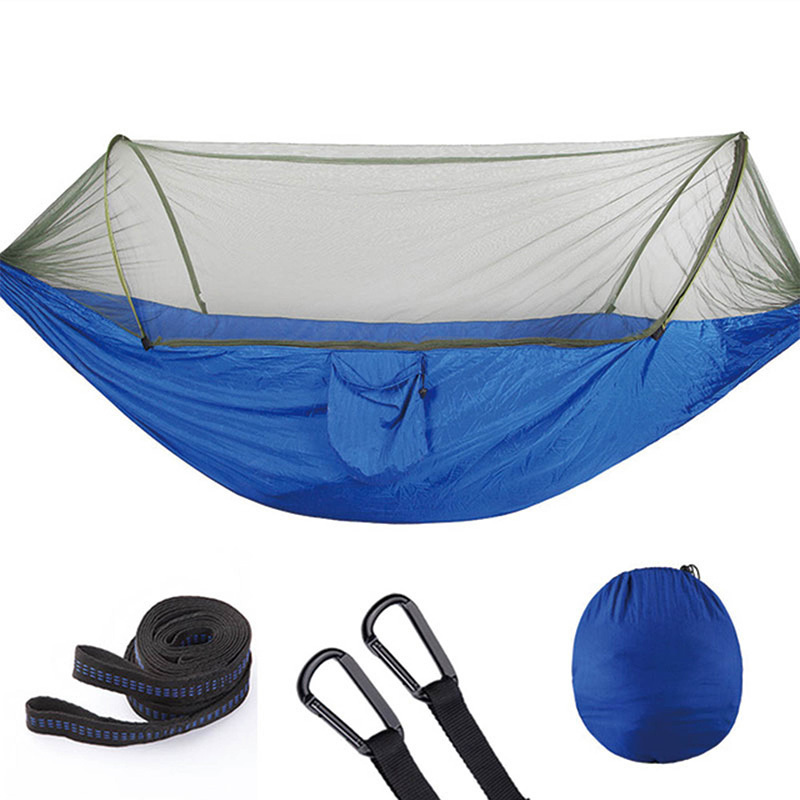 China manufacturer supply outdoor patio heavy duty pop up ultralight camping hammock with bug net