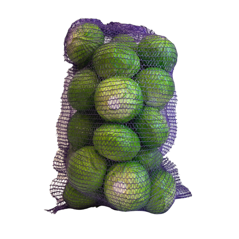 Drawstring pp tubular fabric fruit vegetable knitted net mono raschel mesh bag roll with tie string