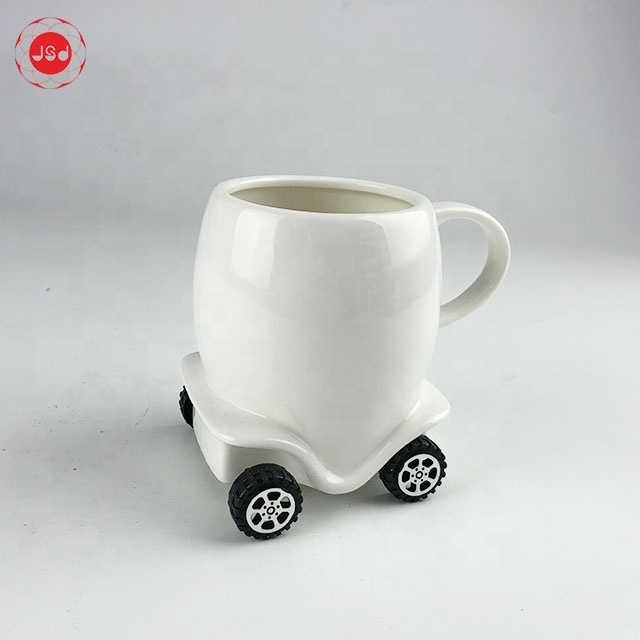 Handmade Car mug with wheel ceramic mugs funny cool mug