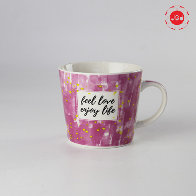 Creative Design Colorful Decal Printed Ceramic Coffee Mug Cup