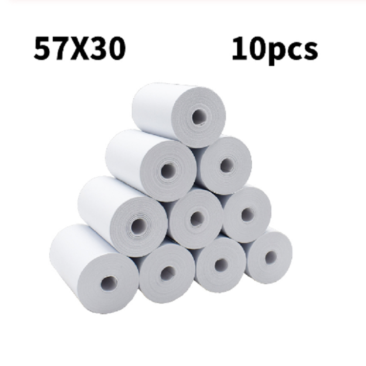 57 x 30 mm no core free 10 rolls mobile Paperang Peripage Mini Printer 80mmx80mm cash register thermal paper