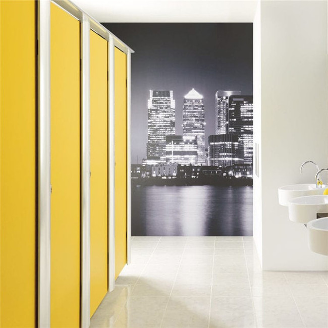 Hospital decorative laminate restroom  washroom  bathroom urninal cubicles HPL TOILET PARTITION with superior accessories