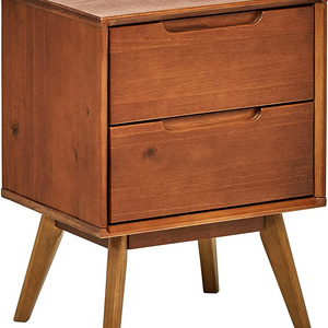 Dilun Customizec Mid-Century Nightstand Bedside Table with 2 Drawers For Bedroom, Home Office