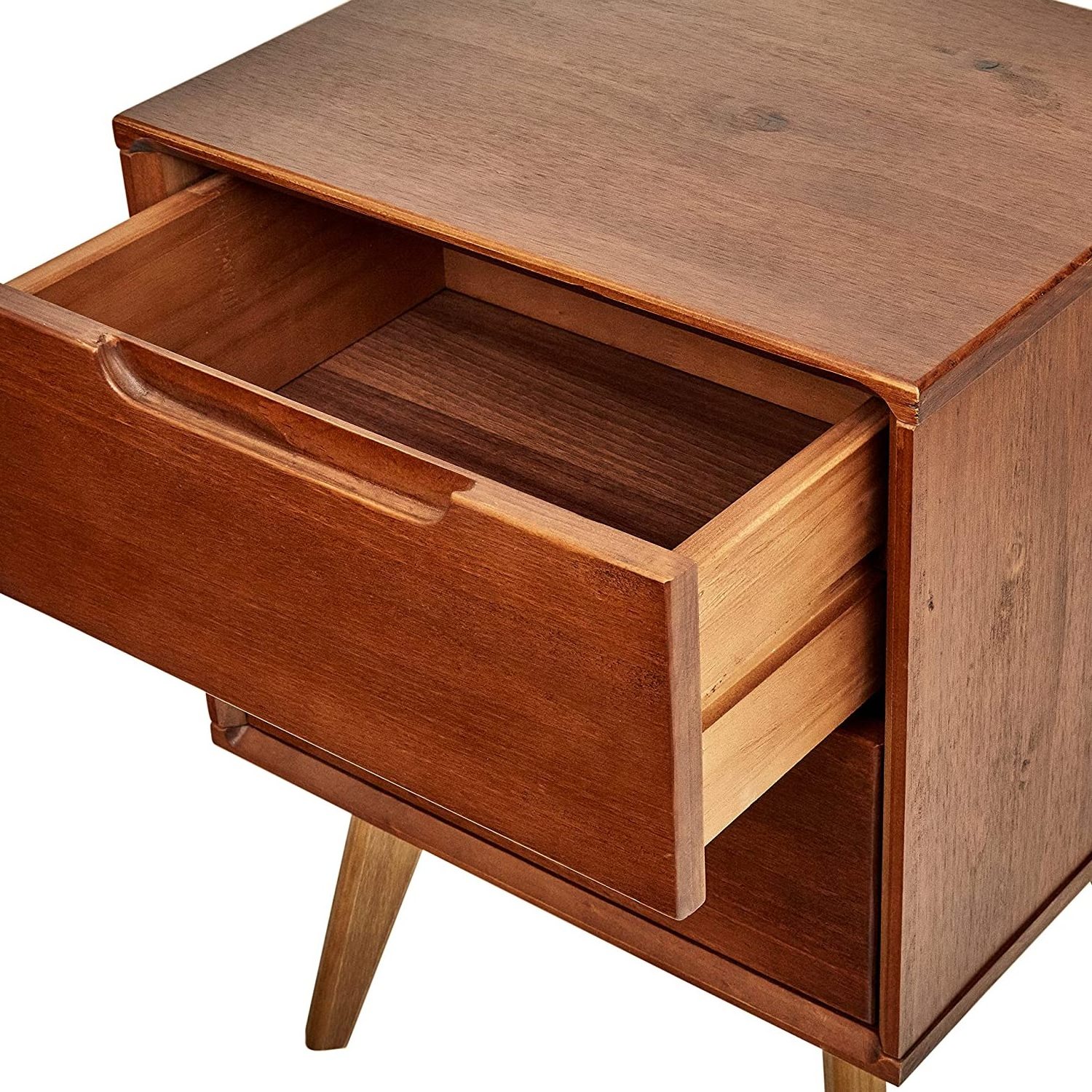 Dilun Customizec Mid-Century Nightstand Bedside Table with 2 Drawers For Bedroom, Home Office