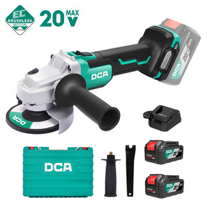 DCA Cordless Power Tools Brushless Motor Battery Angle Grinder 20V