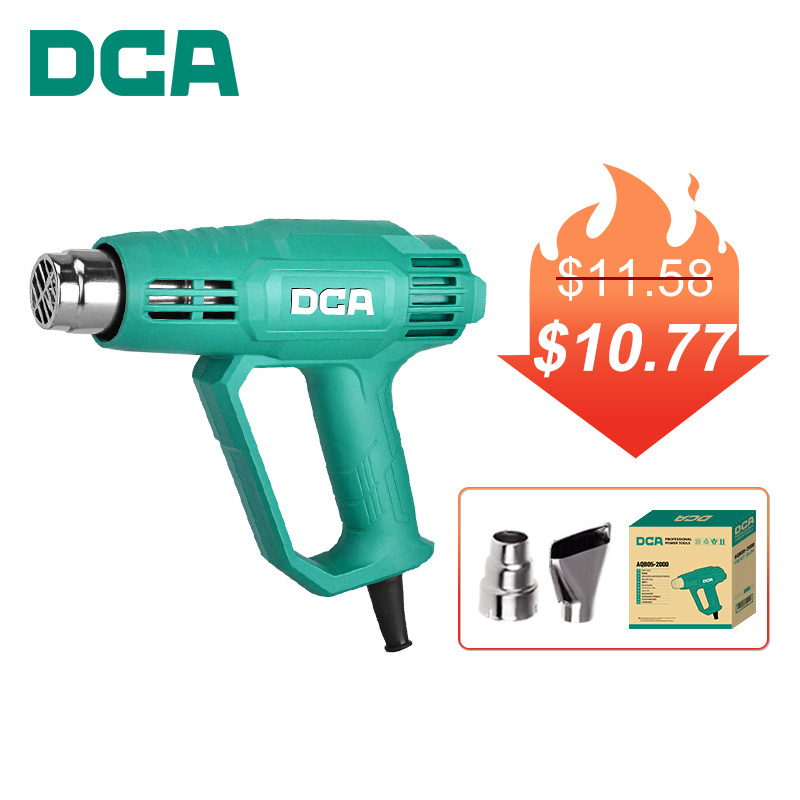 DCA Household Appliance Tools Hot Air Blower Gun Heat Gun Electric CB Industrial 220V 2000W Temperature Adjustable AQB05-2000