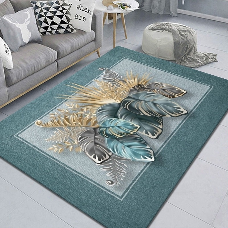 Hot Sale Popular Living Room Decorations Floor Mat Home Center Rug Flower Design 3D Print Carpet