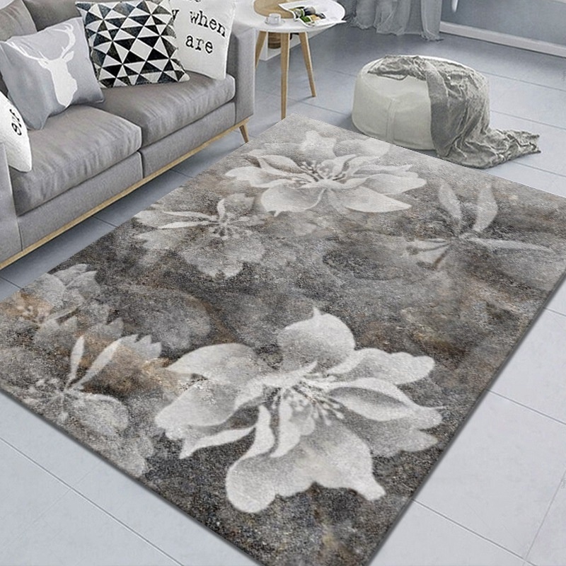 Hot Sale Popular Living Room Decorations Floor Mat Home Center Rug Flower Design 3D Print Carpet