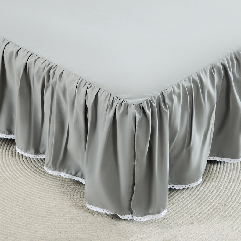 Cheap Home Thickened Bedspread Bed Cover Bed Skirt Wholesale Ruffled Bed Skirt with Split Corners