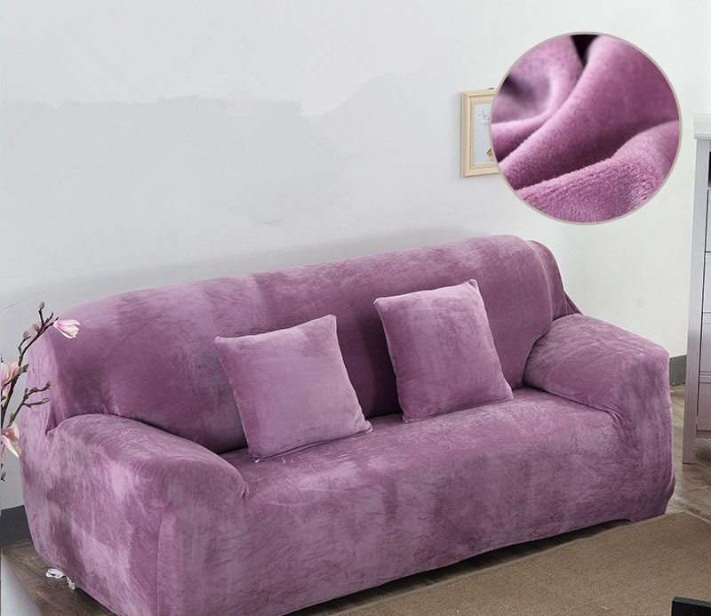 Velvet Plush Thicken Sofa Cover All-inclusive Elastic Sectional Couch Cover For Living Room Chaise Longue L Shaped Corner Covers