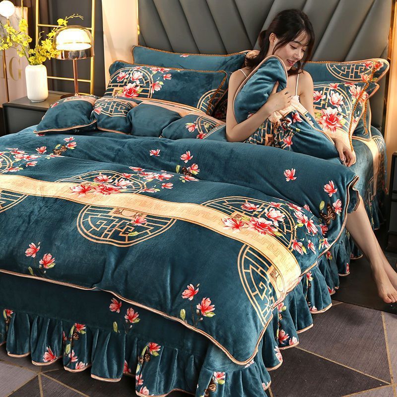 Wholesale Custom Cheap Queen Size Bedding Sets Microfiber Polyester 4 Piece Fitted Bed Set