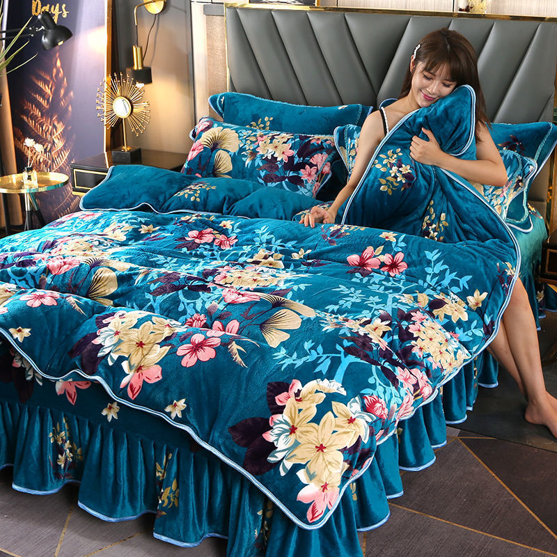 Wholesale Custom Cheap Queen Size Bedding Sets Microfiber Polyester 4 Piece Fitted Bed Set