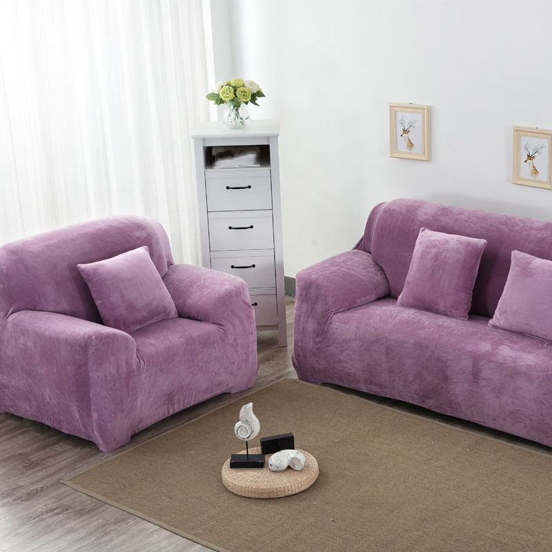 Velvet Plush Thicken Sofa Cover All-inclusive Elastic Sectional Couch Cover For Living Room Chaise Longue L Shaped Corner Covers