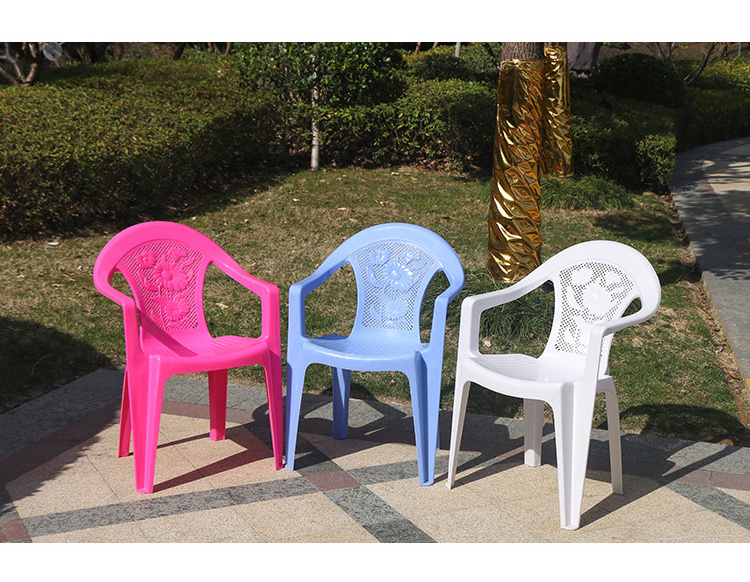 Park Patio Garden Cheap White Pink Outdoor Plastic Chairs Restaurant Plastic Arm Chairs