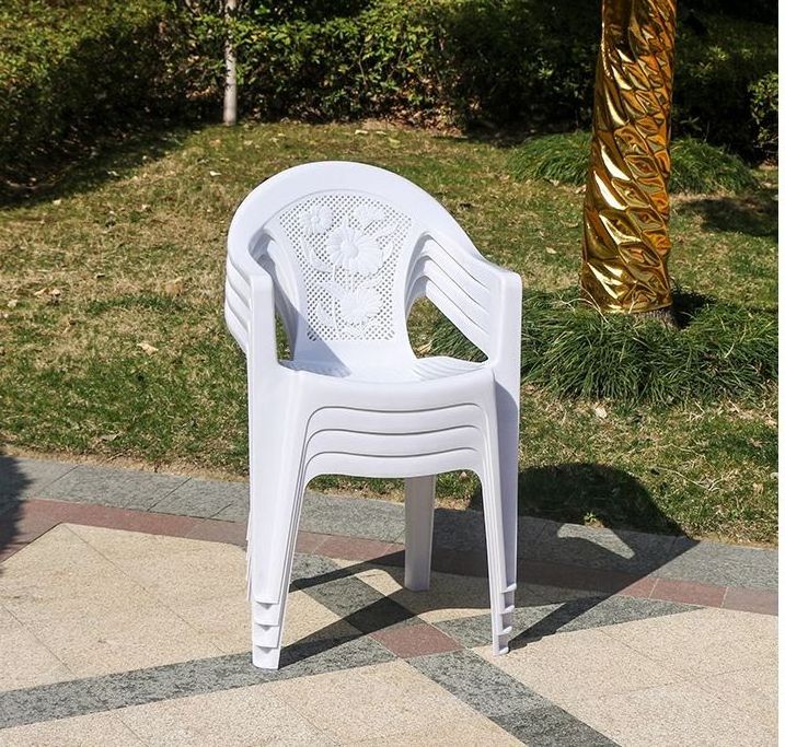 Wholesale Cheap White Stackable Plastic Pp Side Dining Chair Stacking Chairs With Arm