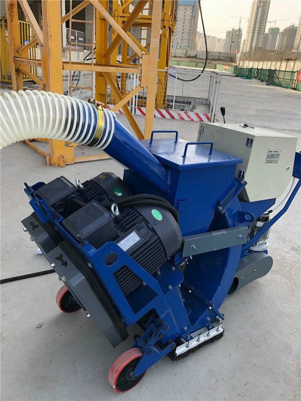 Concrete road surface shot blasting machine, road cleaning machine