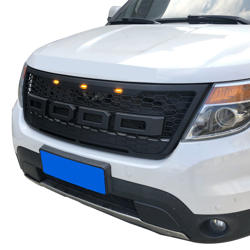 2012 2013 2014 2015 Front Grille Set Upper Grill Matte Black Fit For Ford Explorer