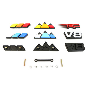 Customized ABS Car Body Decoration Tri-color Three Color Car Grill Emblem Badge Sticker