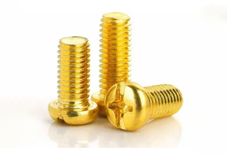 Brass hexagon nuts bolts eye bolts high quality brass bolts single head custom stainless steel furniture polished surface links