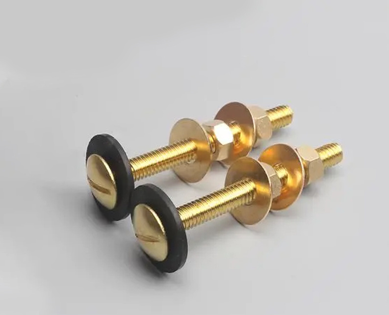 Brass hexagon nuts bolts eye bolts high quality brass bolts single head custom stainless steel furniture polished surface links