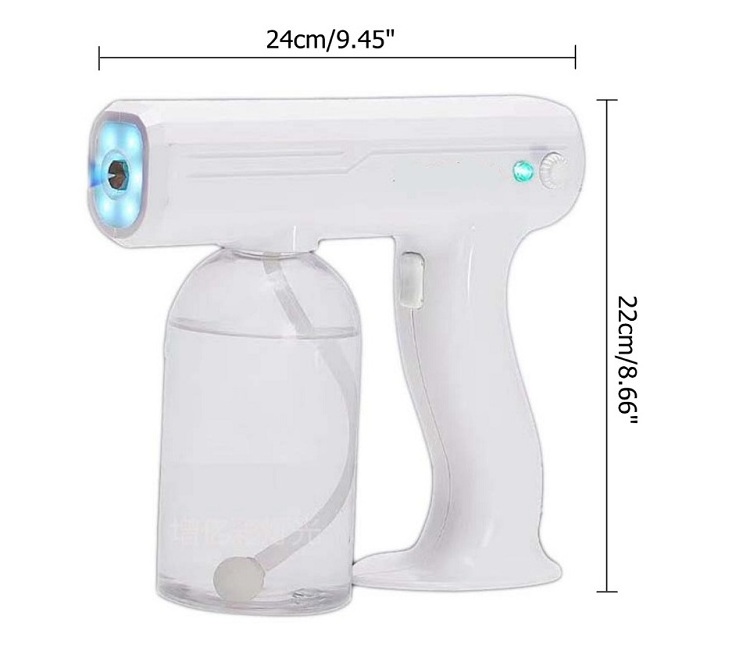 800ml Portable Electric Disinfection Atomizer Blue Light Nano Disinfection Spray Gun