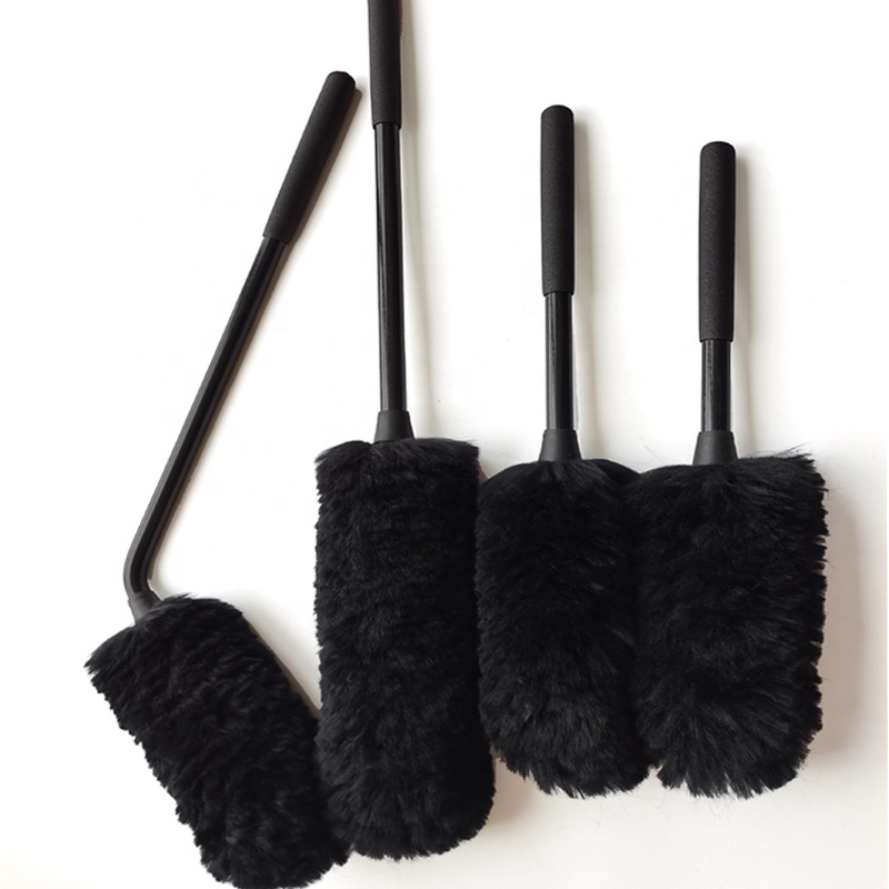 Pack of 4 Wheel Woolies Cleaning Brushes Set Wool Wheel Brush