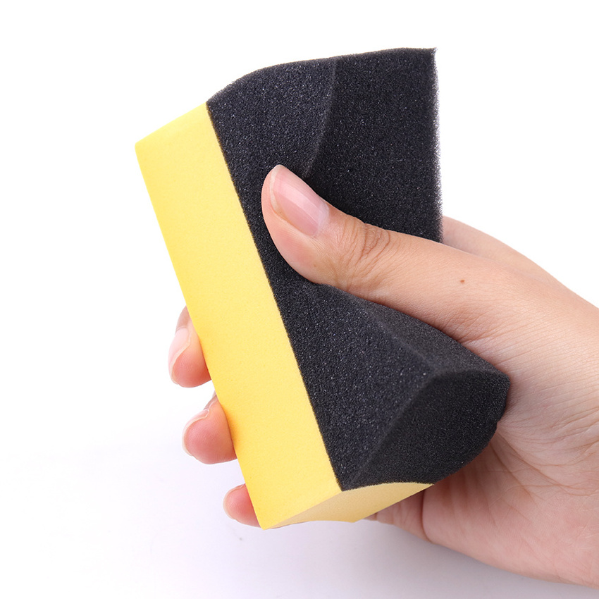 6Pcs Tire Contour Dressing Applicator Pads Gloss Shine Color Polishing Sponge Wax Auto Products