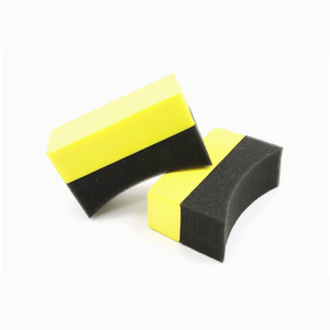 6Pcs Tire Contour Dressing Applicator Pads Gloss Shine Color Polishing Sponge Wax Auto Products