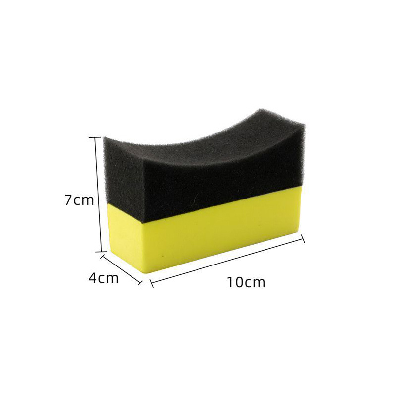 6Pcs Tire Contour Dressing Applicator Pads Gloss Shine Color Polishing Sponge Wax Auto Products