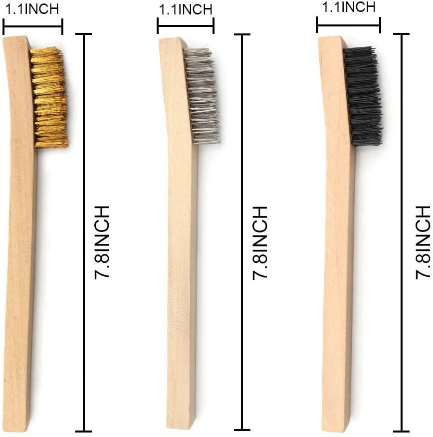 Wire Brush for Cleaning Beech Wood Brass and Stainless Steel Multipurpose Handle for Heavy and Light Household Cleaning