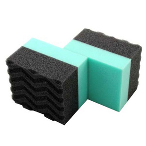 Large Carfoam Waxing Sponge Contoured Tire Dressing Applicator Used on Hard Surfaces Like Tires