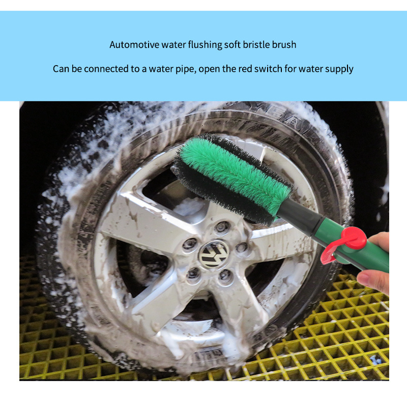 Factory 4 pcs Wheel Cleaning Brush with High Pressure Water Gun Head for Car Vehicle Interior Cleaning