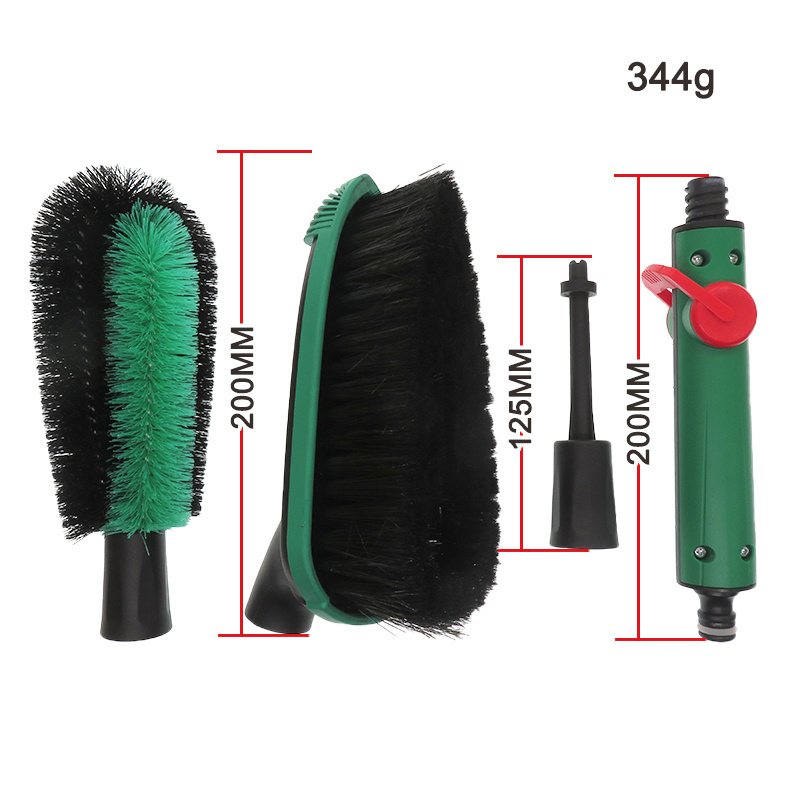 Factory 4 pcs Wheel Cleaning Brush with High Pressure Water Gun Head for Car Vehicle Interior Cleaning