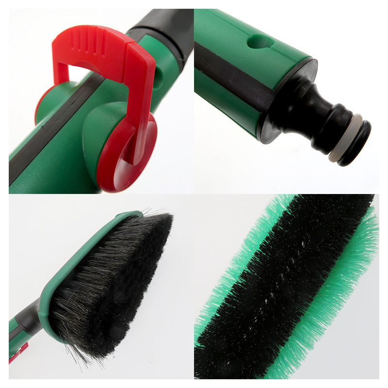 Factory 4 pcs Wheel Cleaning Brush with High Pressure Water Gun Head for Car Vehicle Interior Cleaning