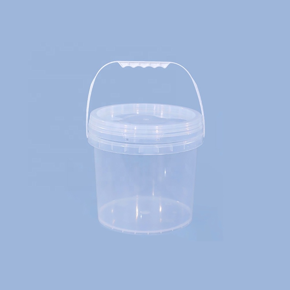 5L Transparent Bucket With Lid Round Transparent Pp Plastic Bucket With Cover