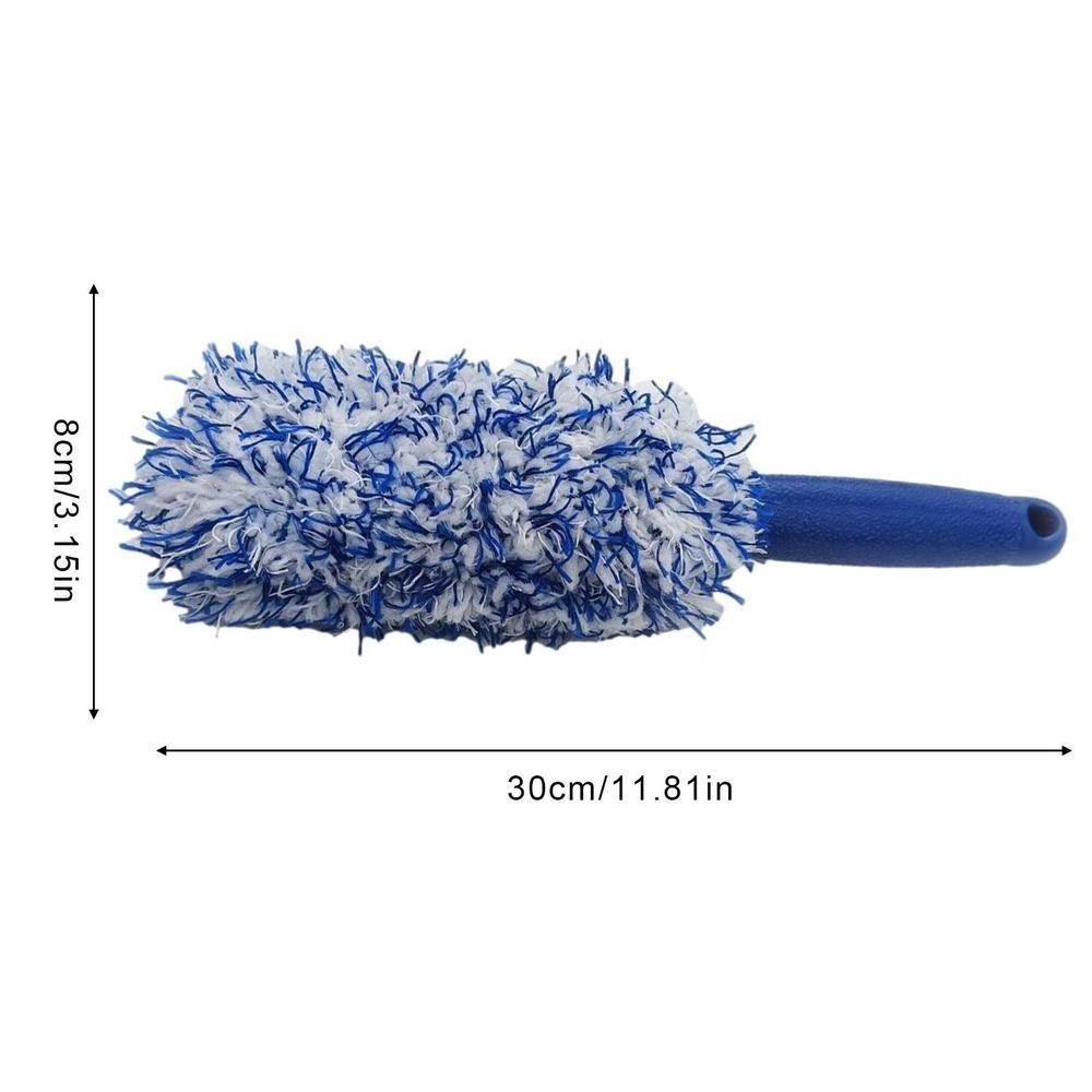 Car Wash Super Brush Plush Premium Wheels Brush Non-Slip Handle Easy Clean Rims Spokes Wheel Barrel Car Accessories